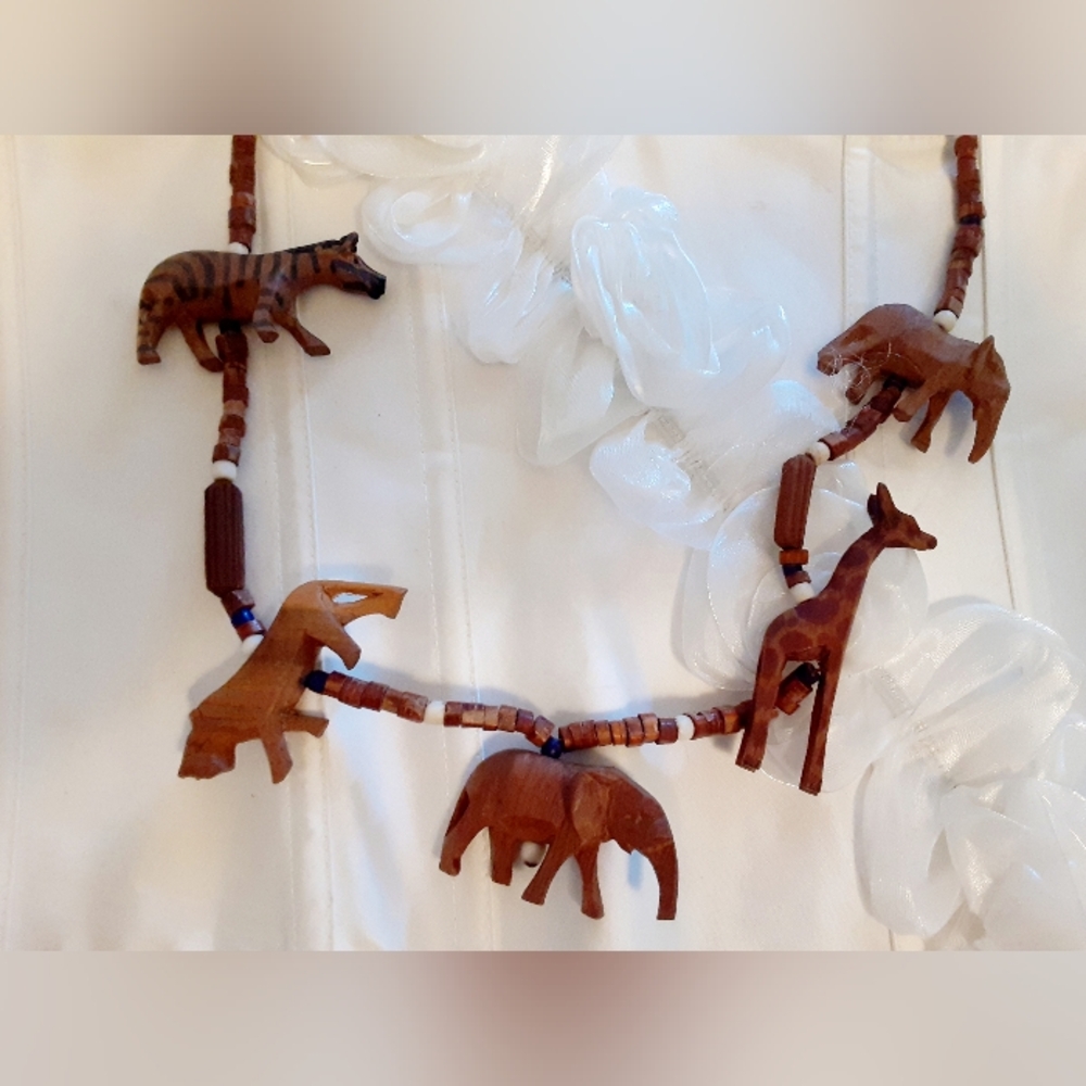 Handcrafted Safari Animal Bead Necklace - Picture 10 of 10